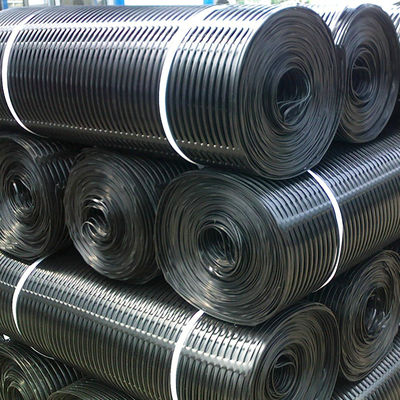 Geogrids CE/ISO9001 Certificado 50Kn/m Proteção contra inclinações Célula de solo PP HDPE Plástico Uniaxial Geogrid