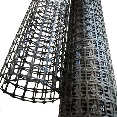 15-60KN Resistência à tração PP Biassiais Geogrids de plástico para ferrovias em estoque de armazém