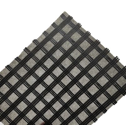 50/50kn Geogrid de fibra de vidro Geotextil não tecido composto para reforço de pavimentação