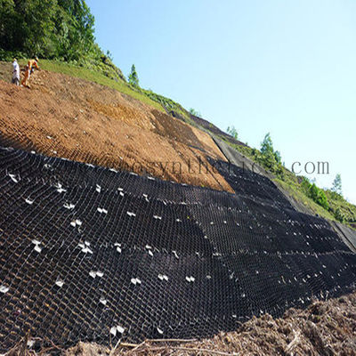 Geocelha de plástico para proteção de calçadas e encostas na construção de estacionamentos de hotéis
