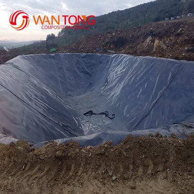 GB/ASTM GRI-GM13 Standard Black HDPE Geomembrane Pond Liner para Piscinas de Camarão