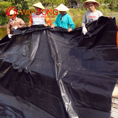 GB/ASTM GRI-GM13 Standard Black HDPE Geomembrane Pond Liner para Piscinas de Camarão