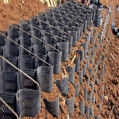 330 mm-1000 mm Distância de solda Geocell HDPE para proteção contra inclinações