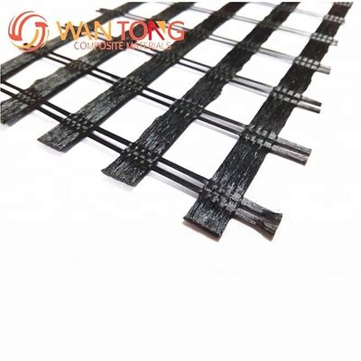 Poliéster de alta tração Geogrid 120kn PVC revestido Largura de 5m para construção de estradas