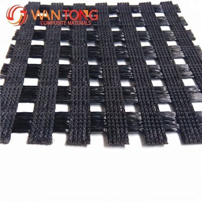 Poliéster de alta tração Geogrid 120kn PVC revestido Largura de 5m para construção de estradas