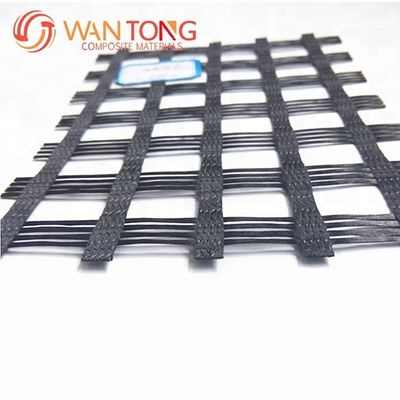 Poliéster de alta tração Geogrid 120kn PVC revestido Largura de 5m para construção de estradas