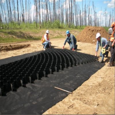 Geocell de estrada de entrada e proteção de inclinação de HDPE Geocell para estrada reforçar 50 mm de altura inferior