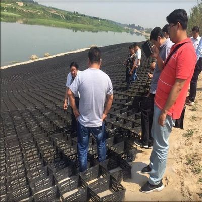 Geocell de estrada de entrada e proteção de inclinação de HDPE Geocell para estrada reforçar 50 mm de altura inferior