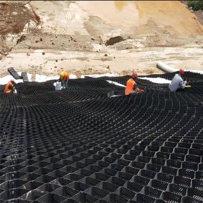 Dimensão solicitada Garrafa estabilizadora de rede de geocell de HDPE para vias de entrada Material tradicional