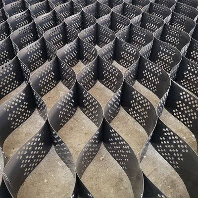 Dimensão solicitada Garrafa estabilizadora de rede de geocell de HDPE para vias de entrada Material tradicional