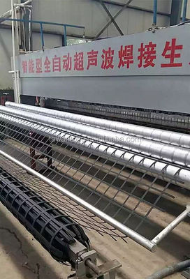 Construção de terraplanagem Geogrid de soldagem de aço-plástico com resistência à tração de 50Kn/m