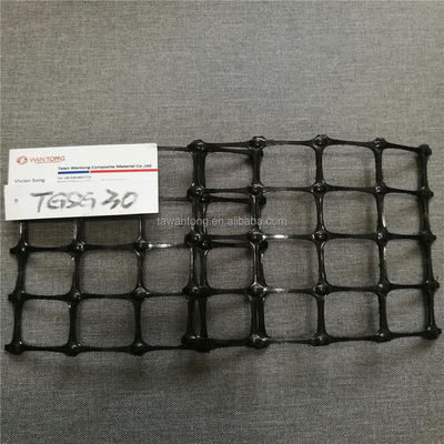 Geogrids Biasais de Polipropileno Extrudado 50m Geogrids de comprimento para várias aplicações