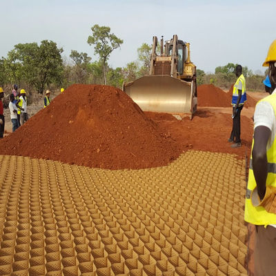 Superfície lisa texturizada de 100 mm de altura Geocell HDPE para projetos de infraestrutura duradoura