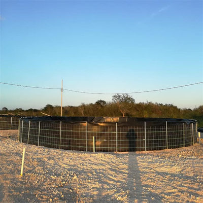 Geomembrana de plástico HDPE de 1 mm para projeto tradicional no revestimento circular do tanque de peixe