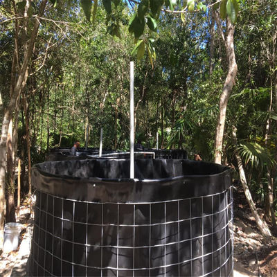 Geomembrana de plástico HDPE de 1 mm para projeto tradicional no revestimento circular do tanque de peixe