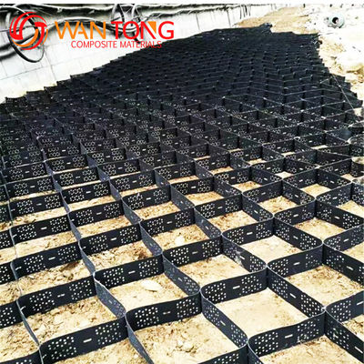Geocelha de HDPE de 50-200 mm para controlo da erosão na construção rodoviária utilizando material virgem