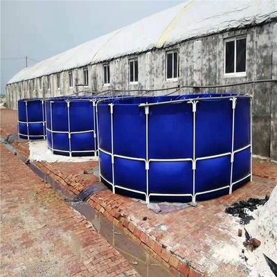 Duração de vida 3-15 anos BLACK Steel Frame PVC HDPE Tanque para Peixe Indoor Farm Forma Quadrada