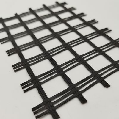 Geotextil para solidificação de pavimentos de estrada 1m-6m Largura 80-80 PET Biassal Poliéster Geogrid