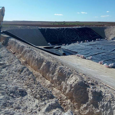 Geomembrana lisa HDPE Barragem Tanque de peixe Agricultura Poço Liner Geomembranas 1mm 2mm