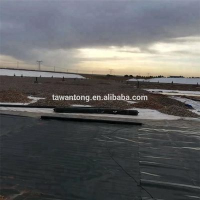 Geomembrana de HDPE 300 rolos Tanques de água Poços agrícolas Forro de plástico para barragem Largura 2m-8m Azul