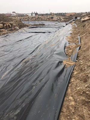 Geomembranas para tanques de peixe 2 mm preto impermeável HDPE plástico Instalação no local
