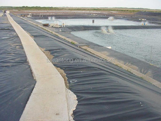 Geomembranas para tanques de peixe 2 mm preto impermeável HDPE plástico Instalação no local