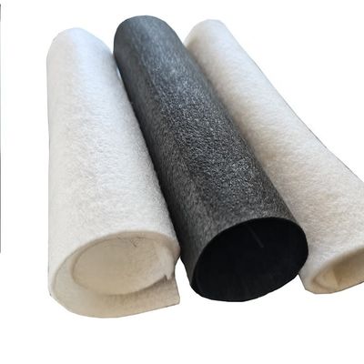 Geotextil não tecido de polipropileno para construção de estradas, de cor cinzenta