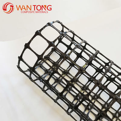Geogrids de polipropileno bi-axiais de alta resistência UV pretos para estradas ou terrenos