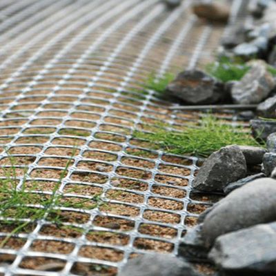 Geogrids de polipropileno bi-axiais de alta resistência UV pretos para estradas ou terrenos