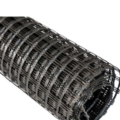 Grelha geográfica uniaxial de poliéster branco com revestimento de PVC 30kn/M-1000kn/M em design chinês