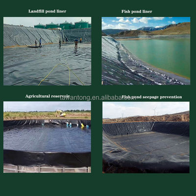 Folha de geomembrana 100% virgem HDPE LLDPE 0,3 mm 0,5 mm 0,75 mm Largura 2m-8m Impermeabilização
