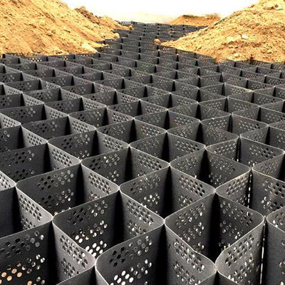 1.1 mm-1.7 mm Espessura Geocell HDPE para estabilização do solo rodoviário e proteção de encostas