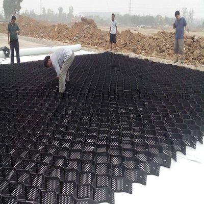 1.1 mm-1.7 mm Espessura Geocell HDPE para estabilização do solo rodoviário e proteção de encostas