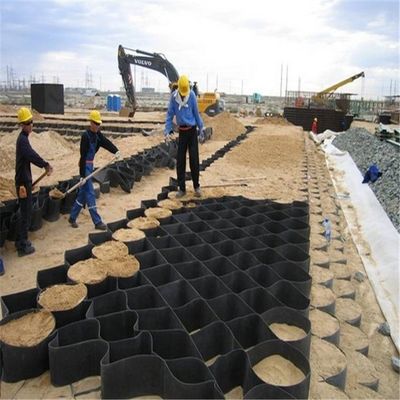 Geocelha HDPE de superfície lisa branca para estabilização duradoura do solo e controlo da erosão