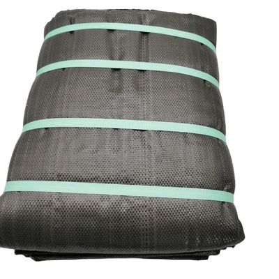 Estilo de design Linha verde Preto Plástico PP tecido Geotextil Anti-ervas daninhas colchão para paisagem comprimento personalizado