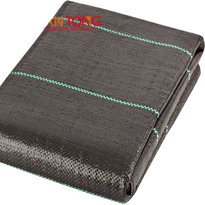Estilo de design Linha verde Preto Plástico PP tecido Geotextil Anti-ervas daninhas colchão para paisagem comprimento personalizado