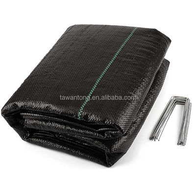 Tela de revestimento do solo de revestimento de madeira de PP Geotextil para estufas e fazendas 3,81*15,24m
