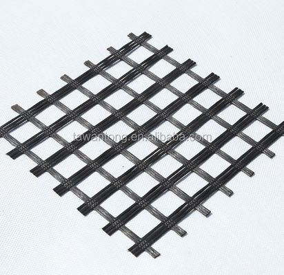 ISO padrão de malha de fibra de vidro Geogrid para reforço de estradas 50-200m Durável
