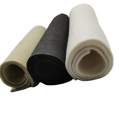 Agulha para animais de estimação de fibra curta preta, geotextil não tecido perfurado para reforço de filtragem
