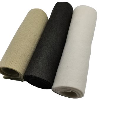 Agulha para animais de estimação de fibra curta preta, geotextil não tecido perfurado para reforço de filtragem
