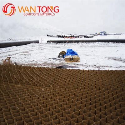 Geocélulas texturizadas/perforadas de HDPE para reforço de parede de retenção Altura 50 mm-250 mm