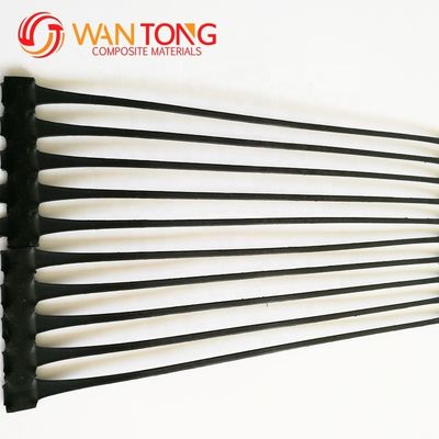 CE/ISO9001 Certificado HDPE Uniaxial Geogrid para Reforço de Parede de Segurança Preto
