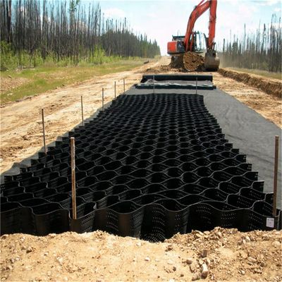 Construção Rodoviária Ferroviária Geocélulas Texturizadas Perforadas de Plástico HDPE 75mm/100mm/150mm