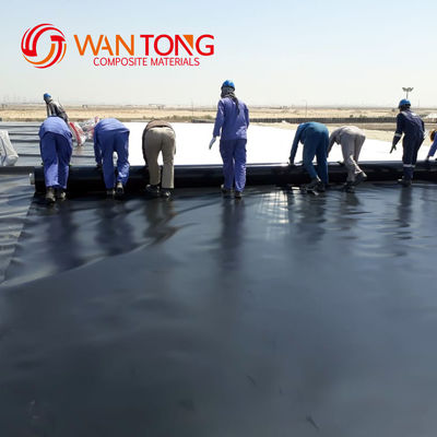 Estilo de design chinês 1.0mm Superfície lisa HDPE Rolha de geomembrana preta para camarão