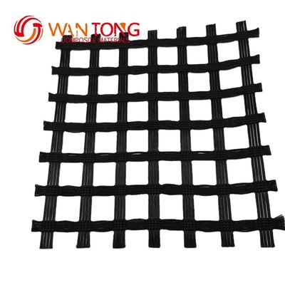 Desenho tradicional Material geossintético de malha de tricô PVC revestido de poliéster de animais de estimação Geogrid