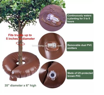 Maximizar a saúde das árvores com PVC Saco redondo de água para árvores Função Irrigação por gotejamento