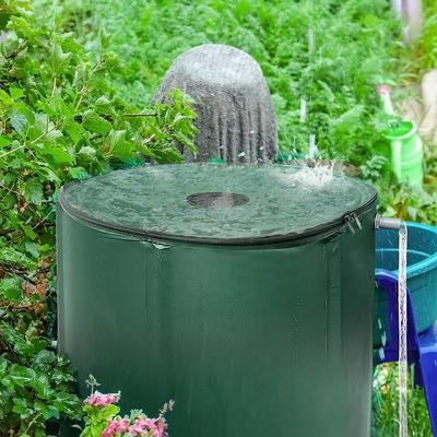 Barril de chuva 100 galões Escolha ecológica para coletar chuva e água no jardim