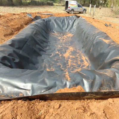Geomembrana de HDPE preto 0,75 mm para piscinas de lagos de plástico para fazendas de camarão nas Filipinas