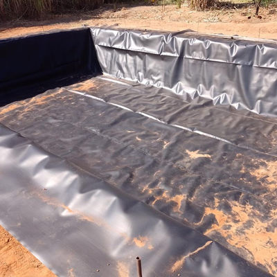 Geomembrana de HDPE Membrana impermeável preta para impermeabilização de lagoas de peixes na aquicultura