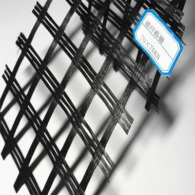 Construção de galpão de garagem Basalto Reforço de fibra de vidro Geogrid com comprimento de 50-200m